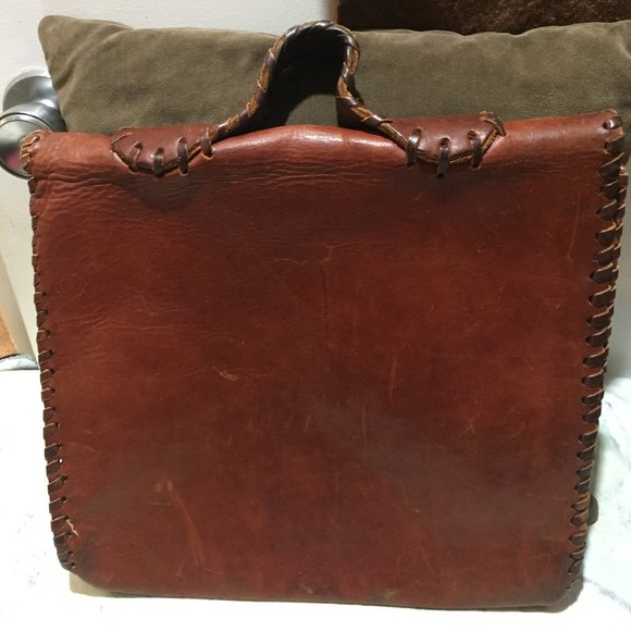 VINTAGE LARGE LEATHER TOTE BAGS - Picture 3 of 7